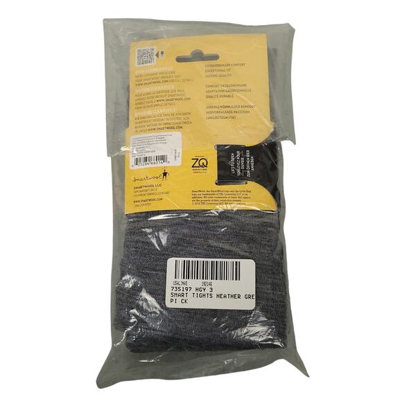 Smartwool Womens The Tight II Wool Base Layer Sz L Gray Heather SW0SW700052 NEW - Picture 2 of 4